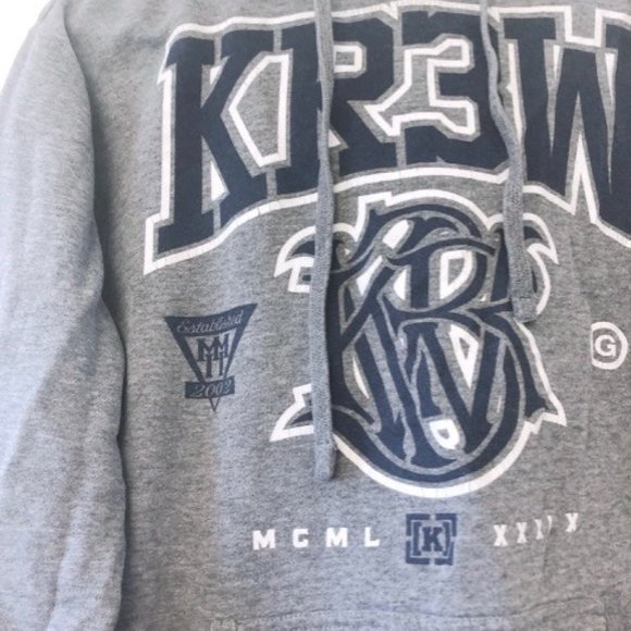 Grey Hoodie Sweater KR3W Hoodie - Picture 3 of 5